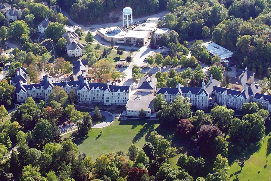 An aerial shot of Cordia at Grand Traverse Commons 