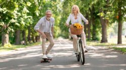 biking and skate boarding