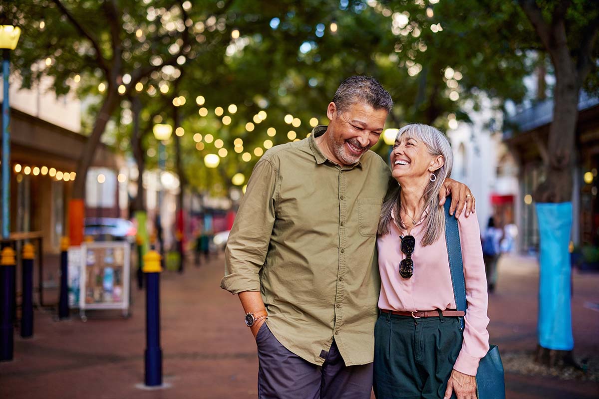 Senior couple enjoying life